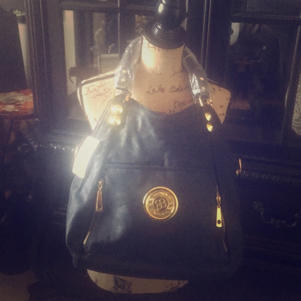 New Black Leather Handbag